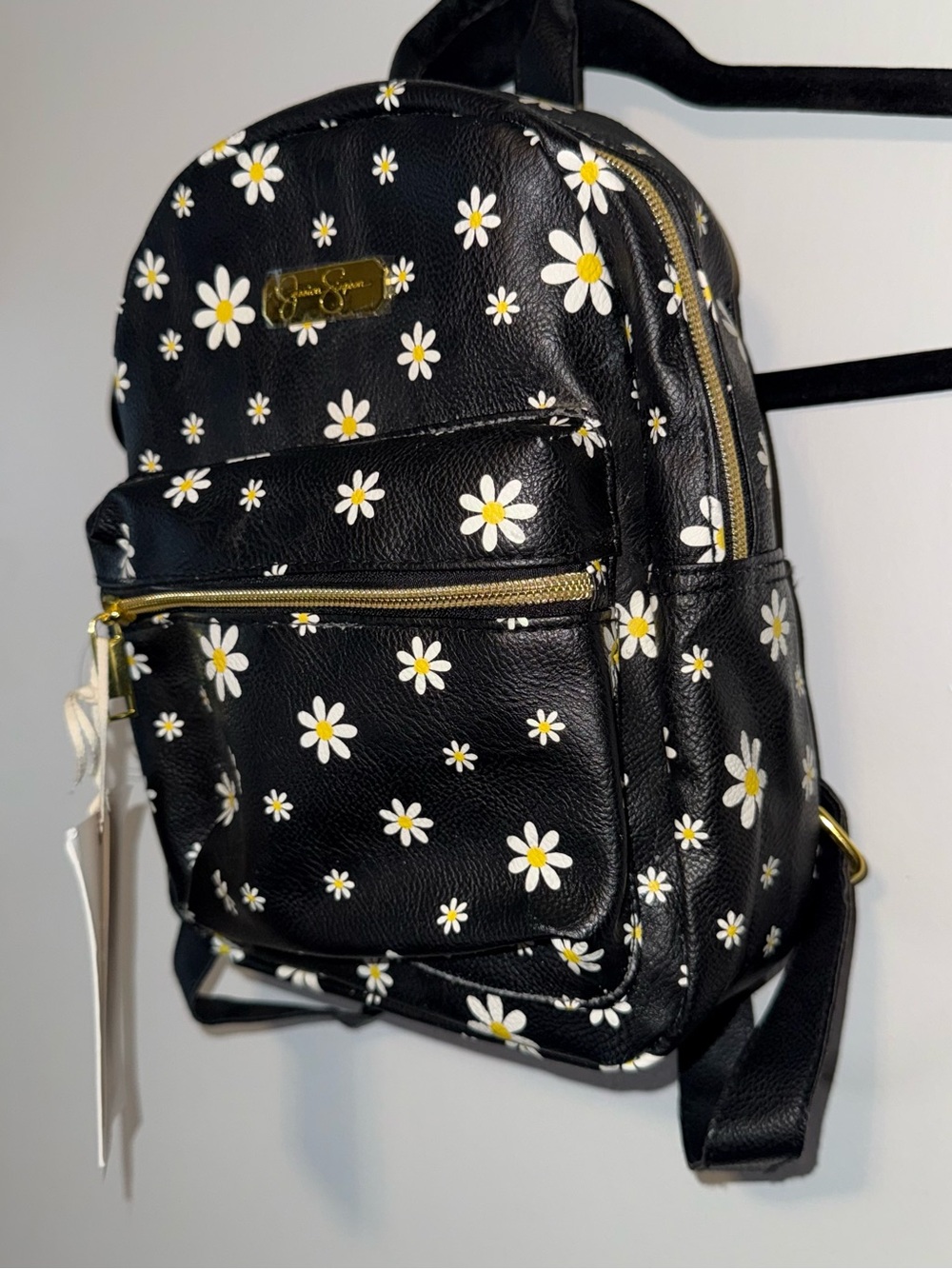 Jessica Simpson Black Daisy Mini Backpack - Picture 2 of 5